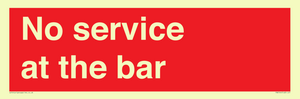 No service at the bar